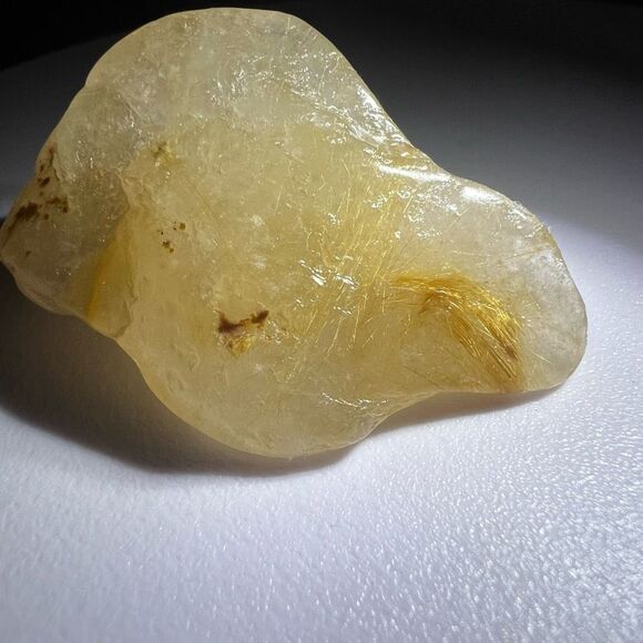 Golden Rutilated Quartz Crystal Freeform (#11) - Picture 5 of 14